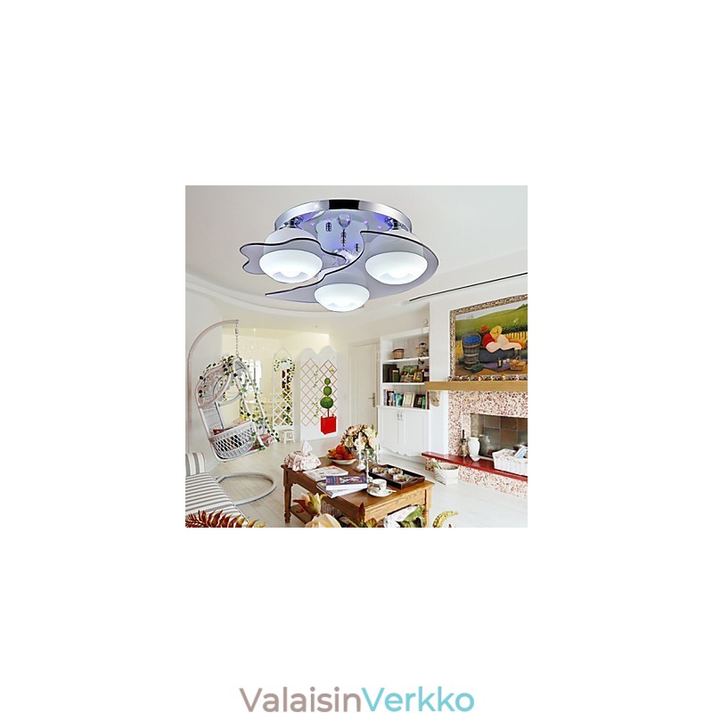 Uppoasennus 3 valoa Modern Fashion Contracted valkoinen ruostumaton teräs metalli