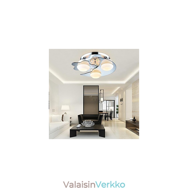 Uppoasennus 3 valoa Modern Fashion Contracted valkoinen ruostumaton teräs metalli