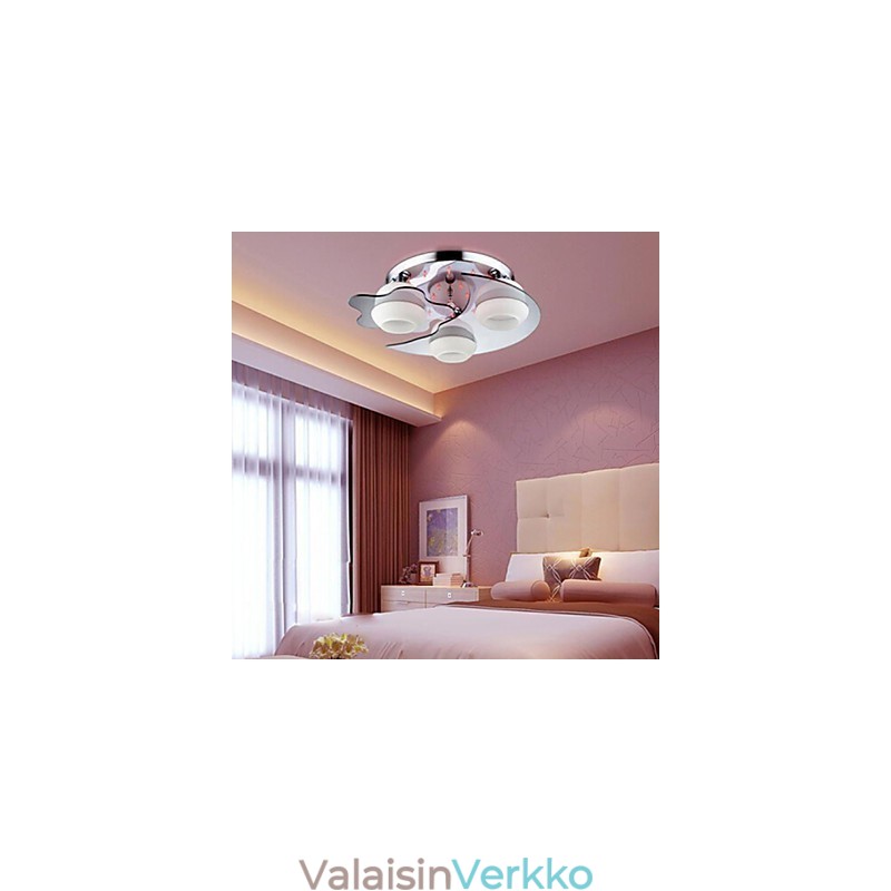 Uppoasennus 3 valoa Modern Fashion Contracted valkoinen ruostumaton teräs metalli