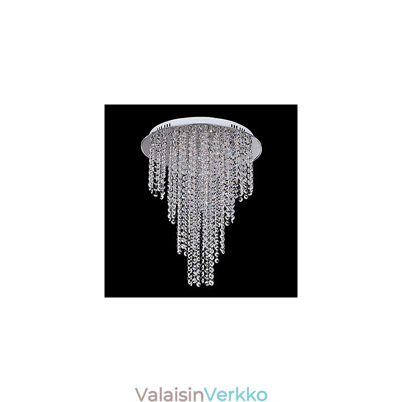 Crystal Flush Mount 8 Light Contemporary Metal Galvanointi
