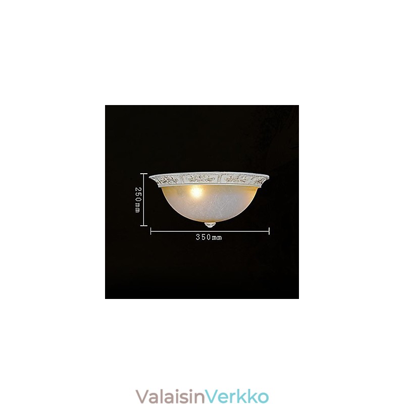 Valkoinen tasoituskiinnitys Vaaleankeltainen valkoinen lasihartsikuvioinen kaiverrus eurooppalainen klassikko