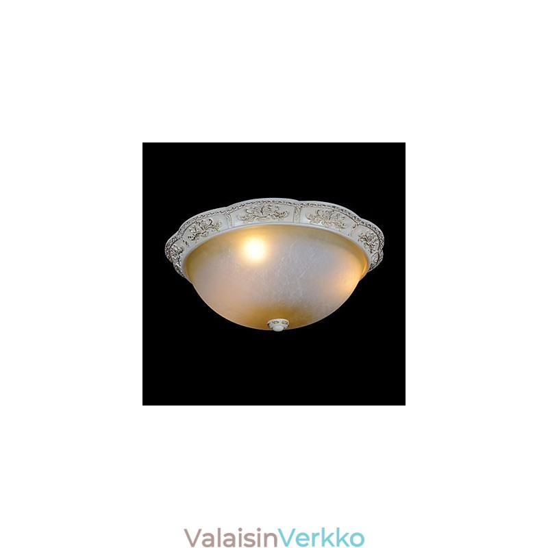 Valkoinen tasoituskiinnitys Vaaleankeltainen valkoinen lasihartsikuvioinen kaiverrus eurooppalainen klassikko