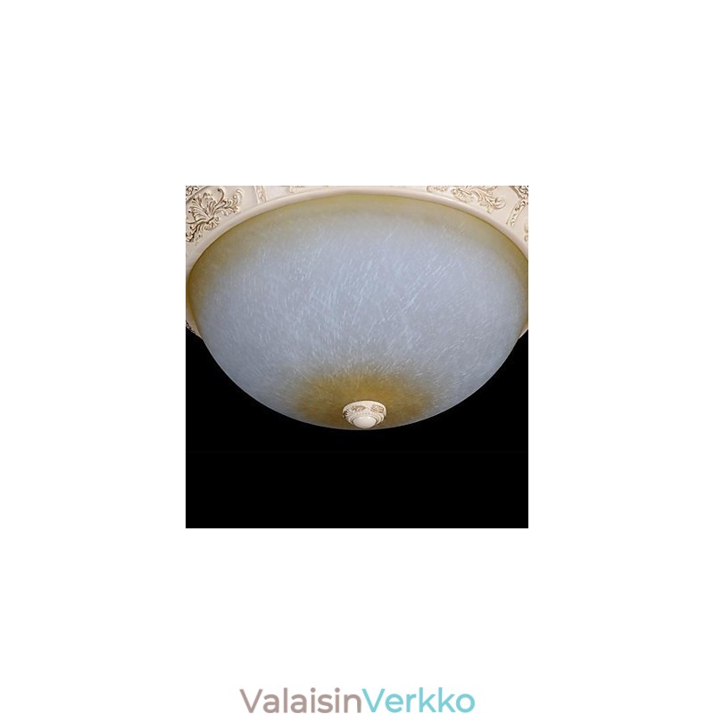 Valkoinen tasoituskiinnitys Vaaleankeltainen valkoinen lasihartsikuvioinen kaiverrus eurooppalainen klassikko