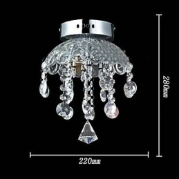 Crystal Semi Flush Mount 3 valolla