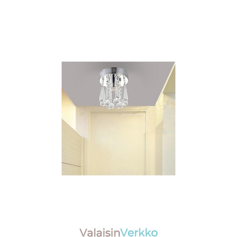 Modernit Crystal 1 -valot, uppoasennus kruunun muodossa