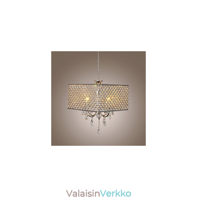 Moderni nykyaikainen rumpukristallimaalaus metallikattokruunu