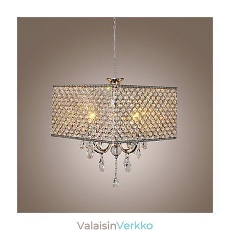 Moderni nykyaikainen rumpukristallimaalaus metallikattokruunu