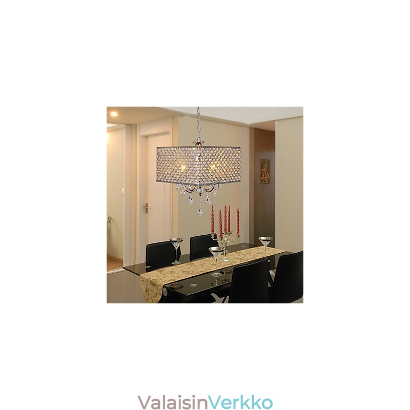 Moderni nykyaikainen rumpukristallimaalaus metallikattokruunu