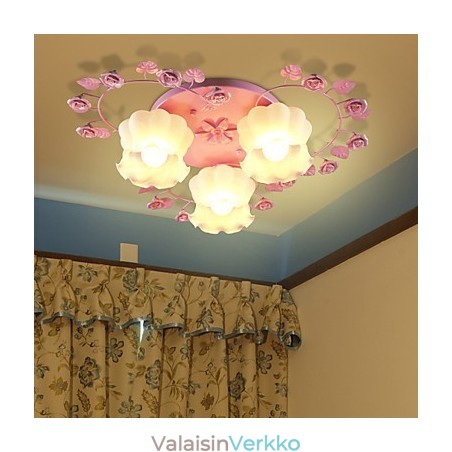 Creative Lamp Lamp Contracted Rural Sweet Pink Rose 3 Absorb Dome Light Creative Lamp Lamp Contracted Rural Sweet Pink Rose 3 Absorb Dome Light