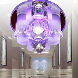 Moderni nykyaikainen Crystal Metal Flush Mount
