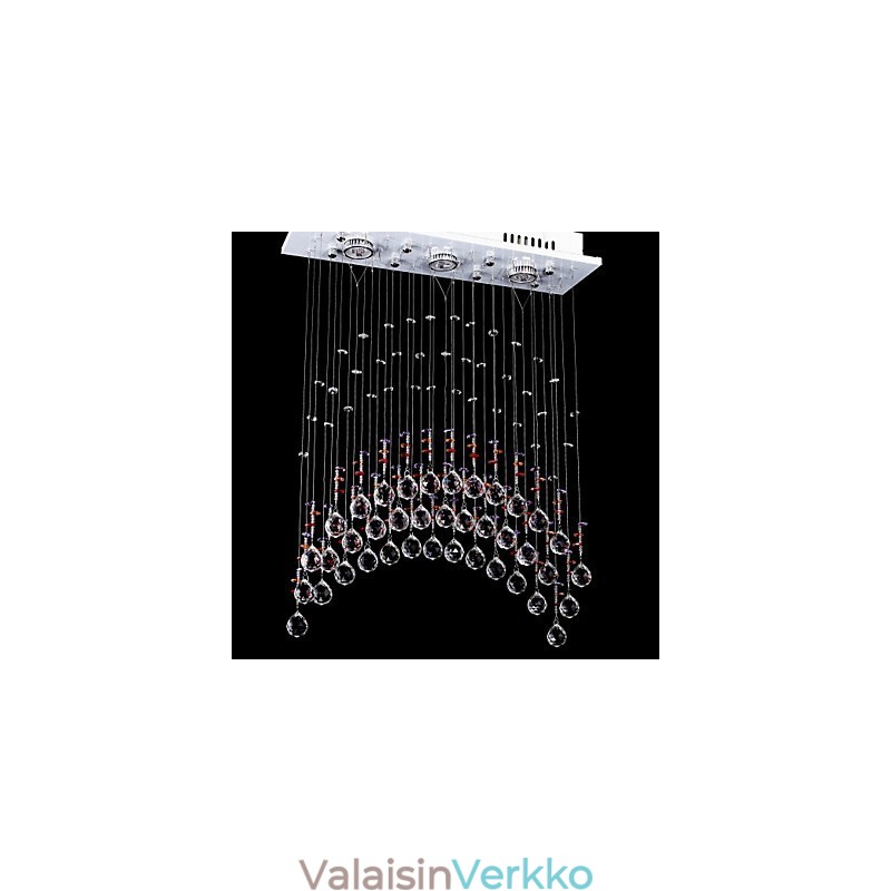 5 valoa Kirkas valo Ruostumaton teräs K9 kristallikruunu
