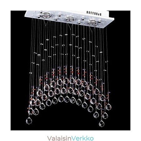 5 valoa Kirkas valo Ruostumaton teräs K9 kristallikruunu 5 valoa Kirkas valo Ruostumaton teräs K9 kristallikruunu
