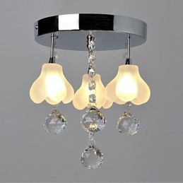 Moderni nykyaikainen Crystal Metal Flush Mount