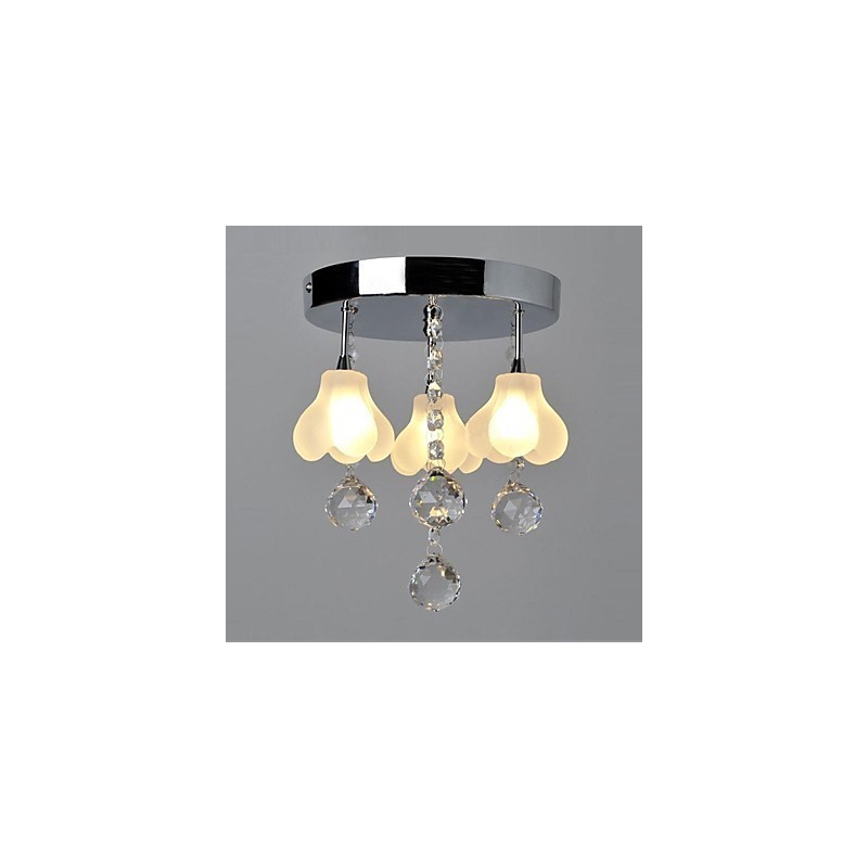 Moderni nykyaikainen Crystal Metal Flush Mount