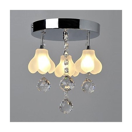 Moderni nykyaikainen Crystal Metal Flush Mount Moderni nykyaikainen Crystal Metal Flush Mount