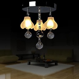 Moderni nykyaikainen Crystal Metal Flush Mount
