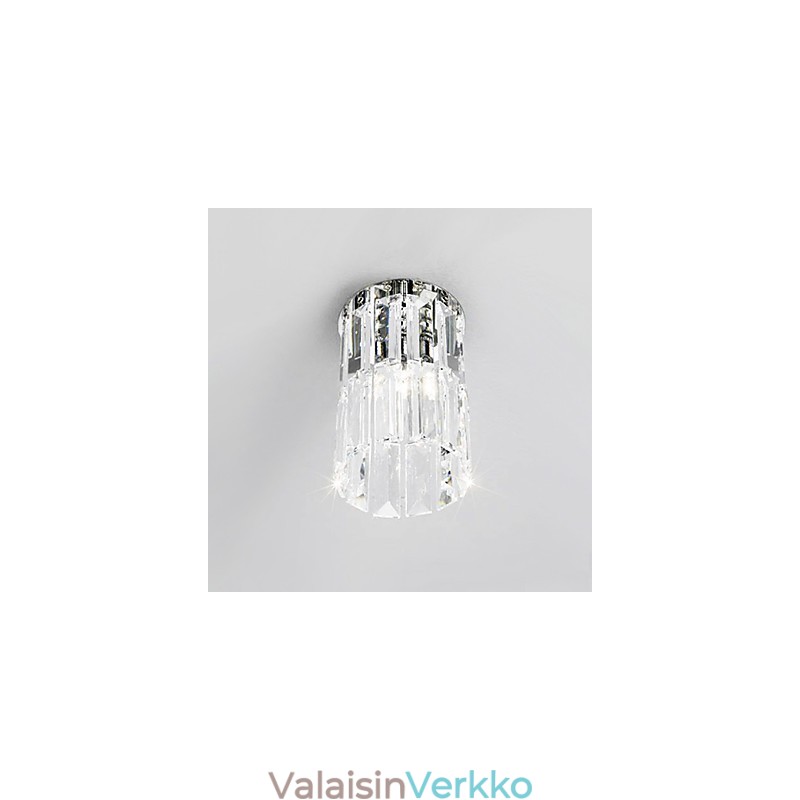 Crystal Flush Mount Light pyöreänä