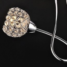 Moderni nykyaikainen perinteinen klassinen kristalli galvanoitu metalliriippuvalaisin uppoasennus