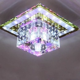 Crystal Kattovalaisin Spotlight SMD 3W Creative Lamp Tube Light Värikäs Väri Dome Light
