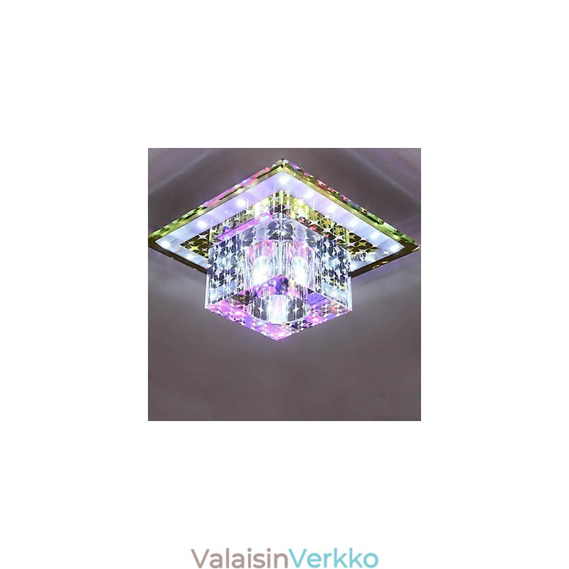 Crystal Kattovalaisin Spotlight SMD 3W Creative Lamp Tube Light Värikäs Väri Dome Light