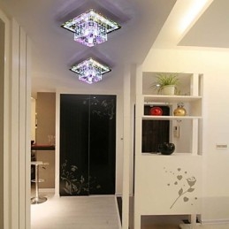 Crystal Kattovalaisin Spotlight SMD 3W Creative Lamp Tube Light Värikäs Väri Dome Light