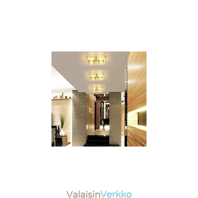 27 * 15 * 5 cm kristallikatottolampun kohdevalo SMD 6W Creative lamppuputkivalo värikäs värillinen kupuvalo