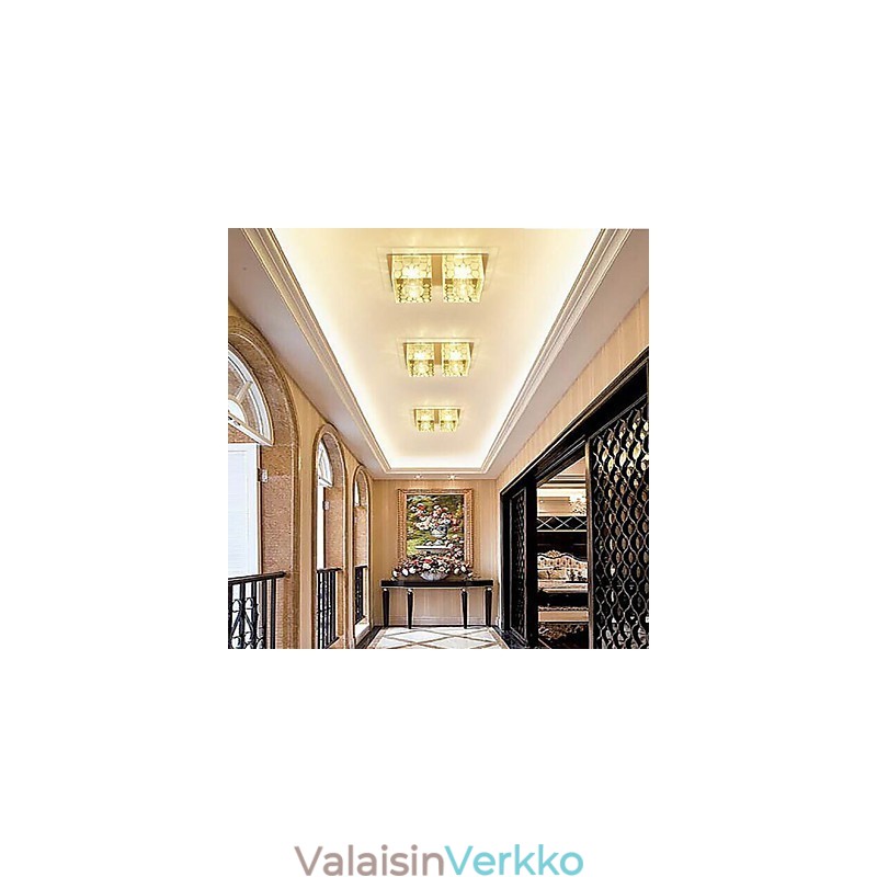 27 * 15 * 5 cm kristallikatottolampun kohdevalo SMD 6W Creative lamppuputkivalo värikäs värillinen kupuvalo