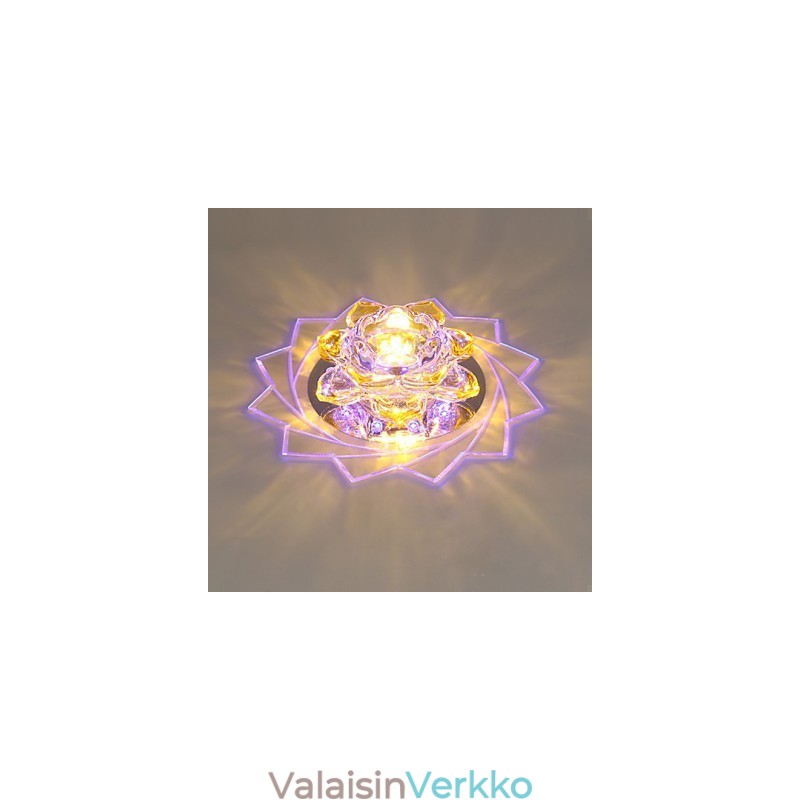 20*8,5cm minikristallikattovalaisin kohdevalo 3W Creative lamppuputkivalo värikäs värillinen neliön kupuvalo