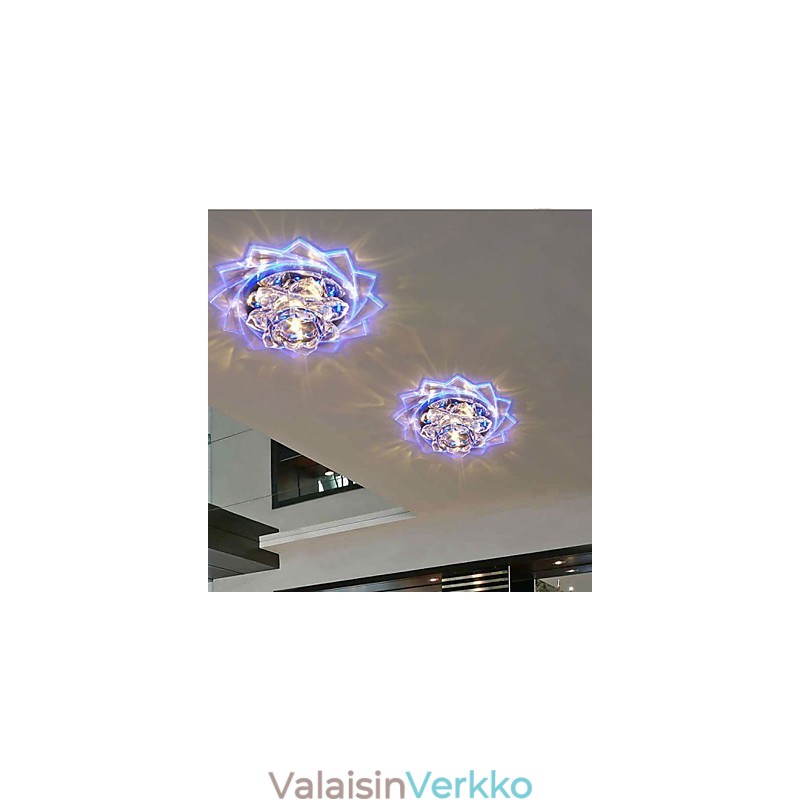 20*8,5cm minikristallikattovalaisin kohdevalo 3W Creative lamppuputkivalo värikäs värillinen neliön kupuvalo