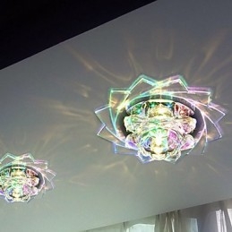 20*8,5cm minikristallikattovalaisin kohdevalo 3W Creative lamppuputkivalo värikäs värillinen neliön kupuvalo