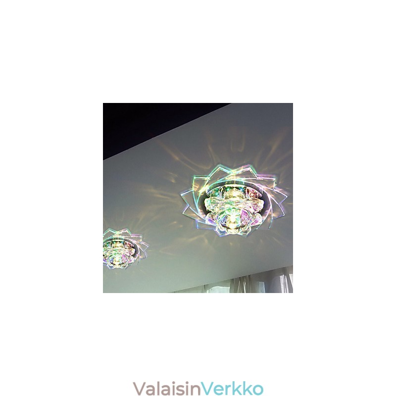 20*8,5cm minikristallikattovalaisin kohdevalo 3W Creative lamppuputkivalo värikäs värillinen neliön kupuvalo