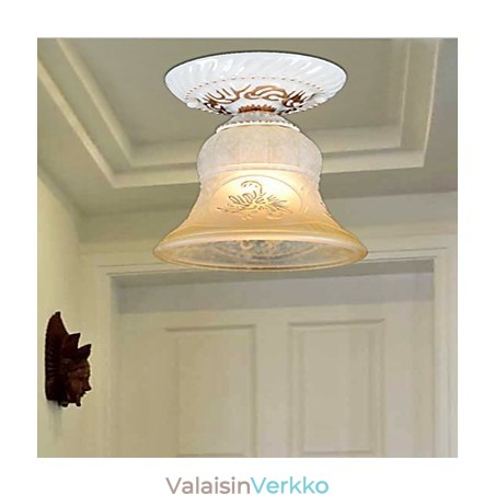Valkoinen uppoasennus valokuvioinen lasivarjostin käsinkullattu eurooppalainen retroklassikko Valkoinen uppoasennus valokuvioinen lasivarjostin käsinkullattu eurooppalainen retroklassikko