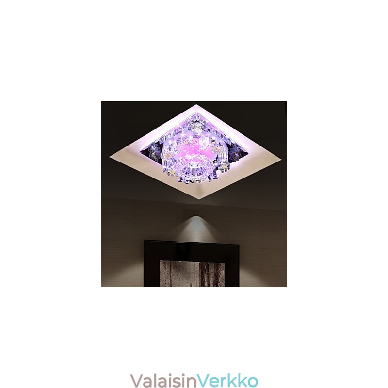 Neliönmuotoinen isorokkolamppu Light Crystal Light Creatives Dome Light -putkilamppuvalo