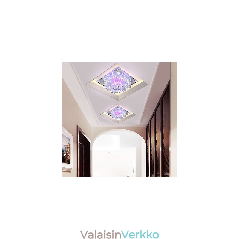 Neliönmuotoinen isorokkolamppu Light Crystal Light Creatives Dome Light -putkilamppuvalo