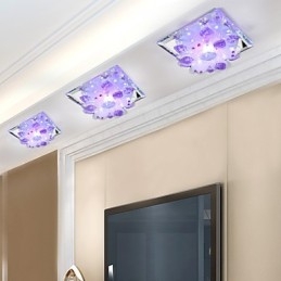 Neliönmuotoinen isorokkolamppu Light Crystal Light Creatives Dome Light -putkilamppuvalo