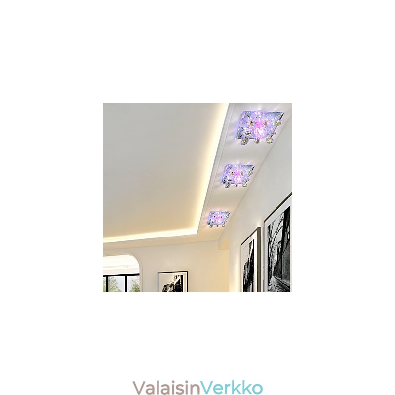 Neliönmuotoinen isorokkolamppu Light Crystal Light Creatives Dome Light -putkilamppuvalo