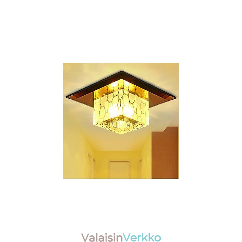 Minikristalli kattovalaisin kohdevalo 3W Creative lamppu putki valo värikäs väri neliön kupu valo