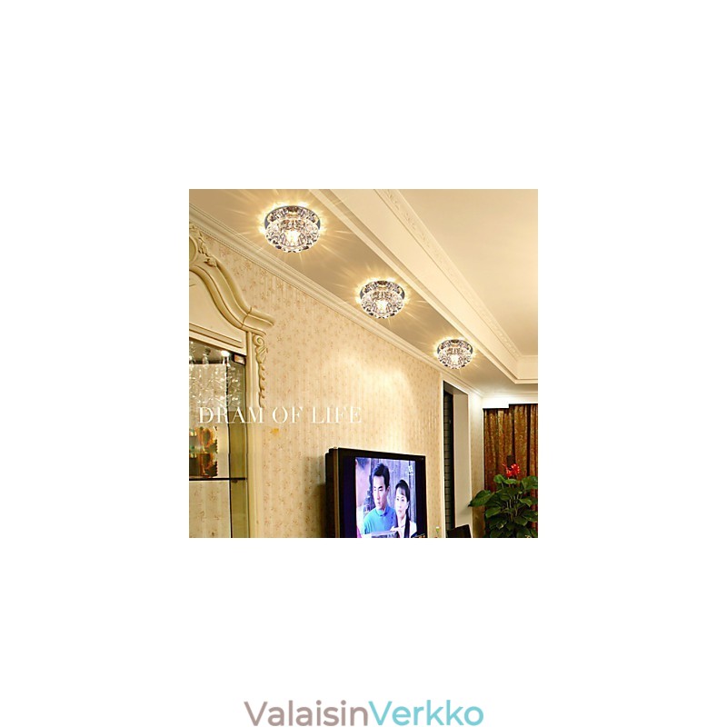Crystal Ceiling Lamp Spotlight SMD 3W Creative Lamp imee kupuvaloa
