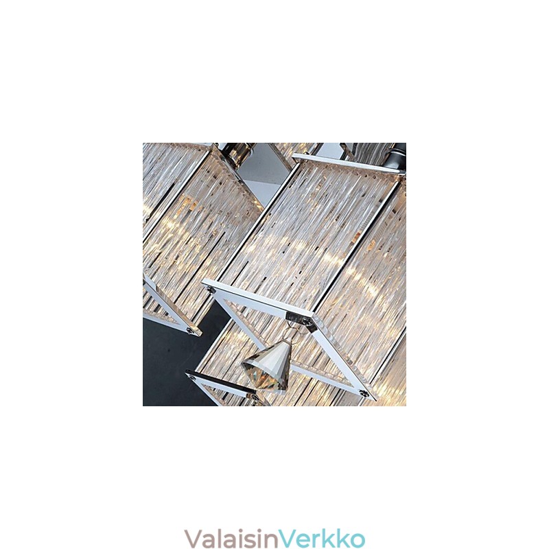 Moderni nykyaikainen Crystal Chrome -tasoteline