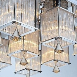 Moderni nykyaikainen Crystal Chrome -tasoteline