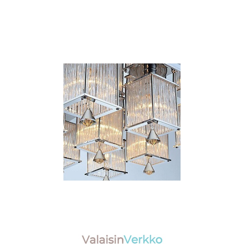 Moderni nykyaikainen Crystal Chrome -tasoteline