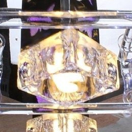 Moderni nykyaikainen Crystal Glass -tasoteline