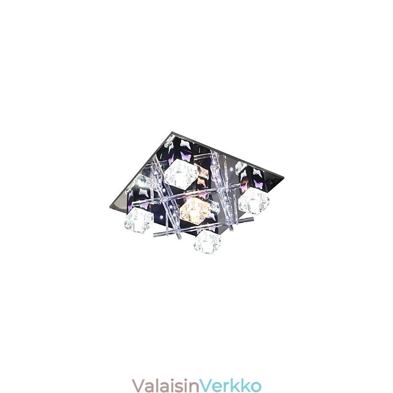 Moderni nykyaikainen Crystal Glass -tasoteline