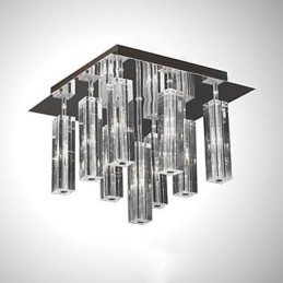 Moderni nykyaikainen Crystal Chrome -tasoteline