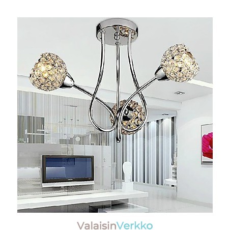 Moderni Shining 3 Light Flush Mount Crystal Design Moderni Shining 3 Light Flush Mount Crystal Design