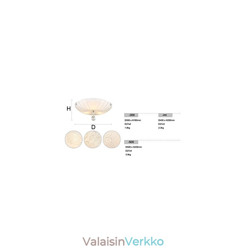 Crystal Flush Mount Valaisin