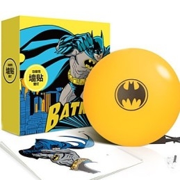 Luova muoti Batman-taustakuva Tee itse seinätikku Pieni yölamppu seinävalaisin