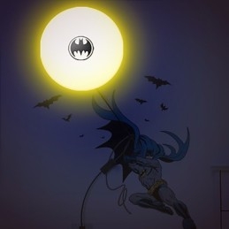 Luova muoti Batman-taustakuva Tee itse seinätikku Pieni yölamppu seinävalaisin
