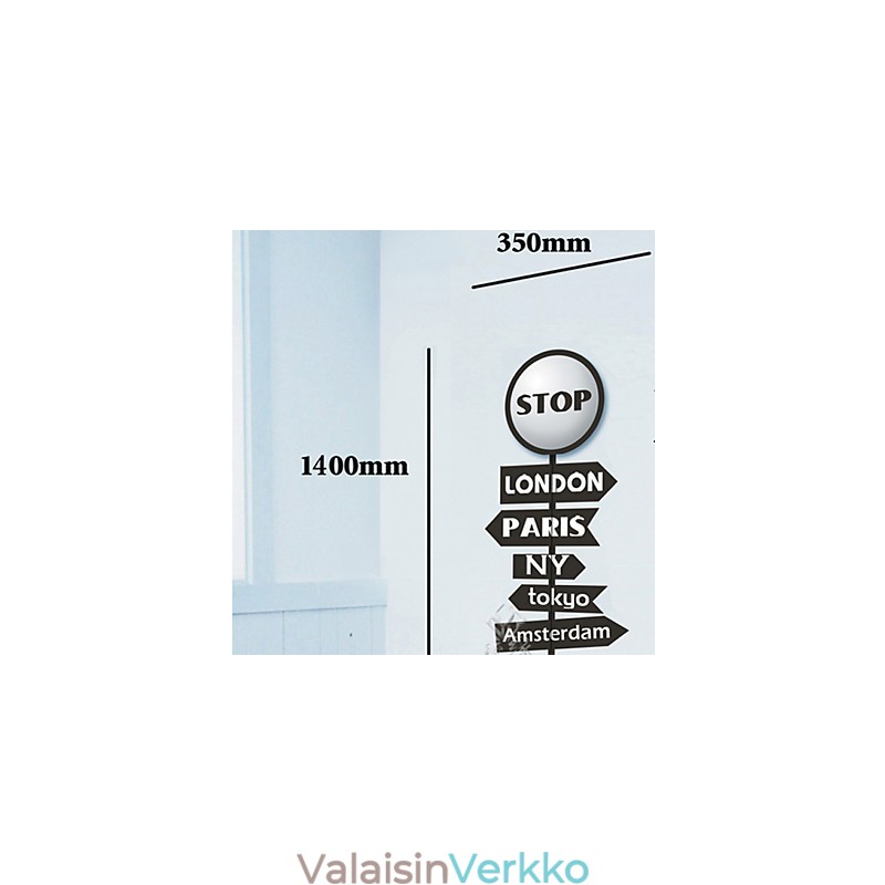 Stop Letter korkean lämpötilan kestävä muovivalo ja luova 3D-taustakuvaseinävalaisin