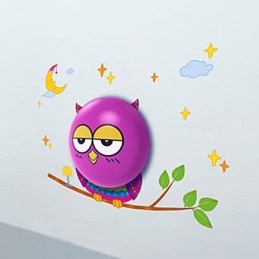 Valokäyttöiset OWL-seinälamput Polttimo Contemporary Creative 3D-taustapaperiseinävalaisin